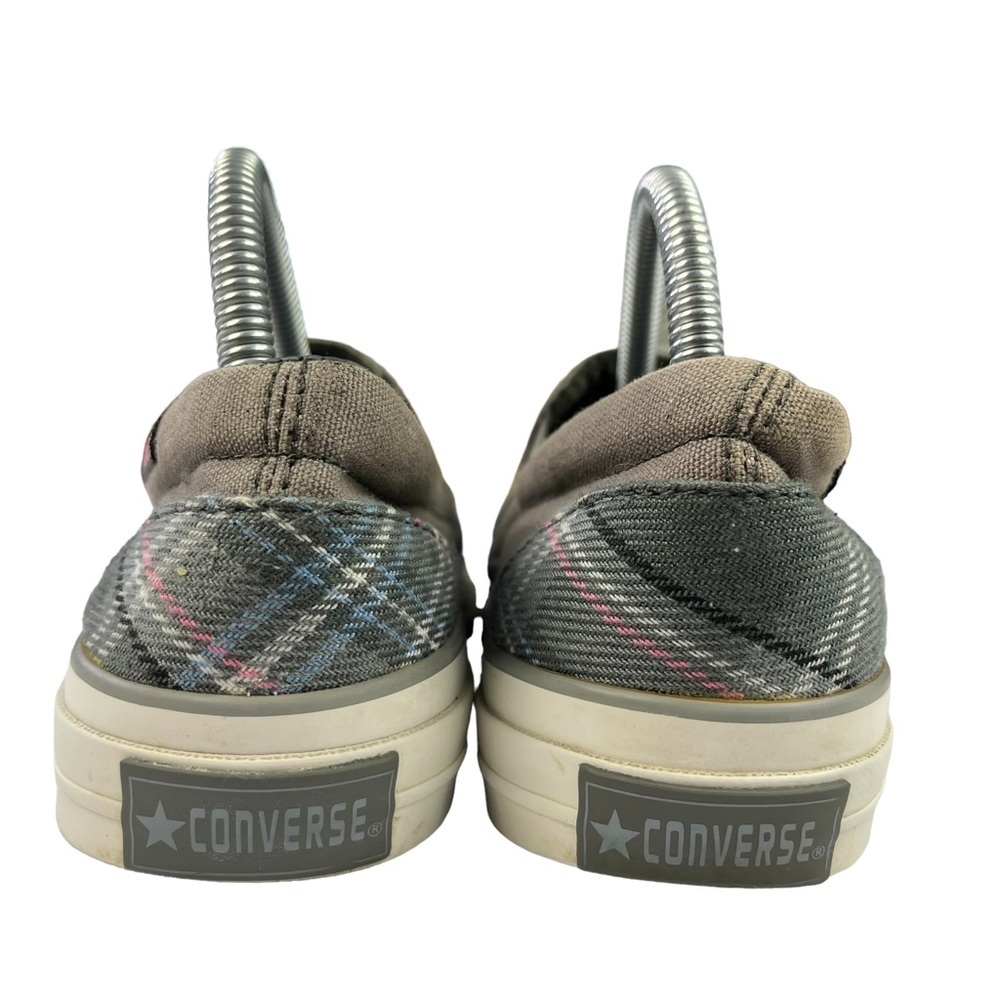 Converse Sneakers Unisex W7.5 M6 Plaid Slip On Shoes - Picture 9 of 11